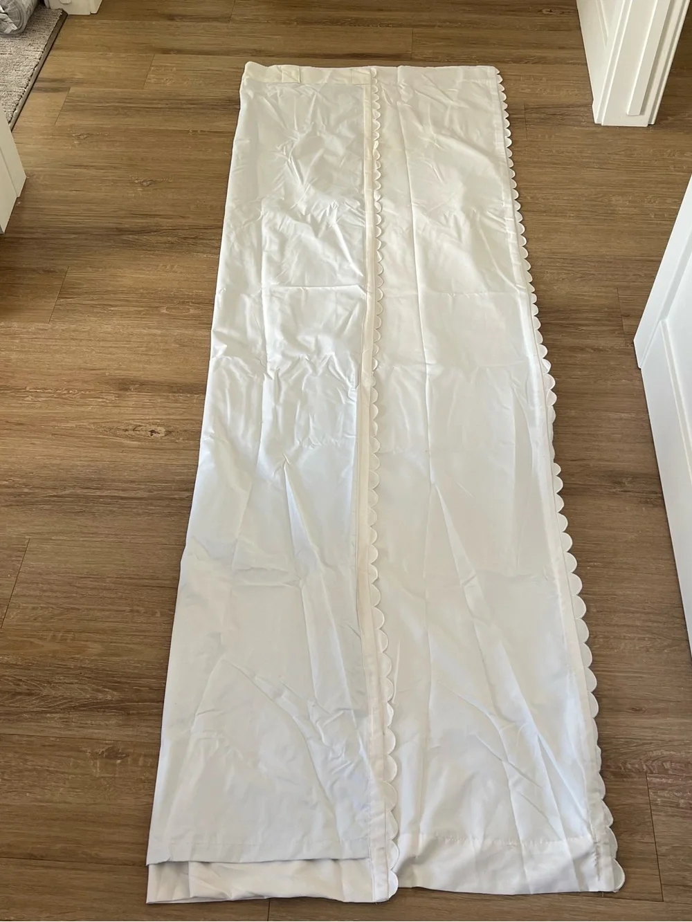NWT Pillowfort Blackout Curtain- Cream Scallop 42”x84”